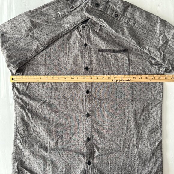 Mens Prana Grey Button-Up Long-Sleeve Shirt X-Large Cotton Blend Made In India - Picture 4 of 16